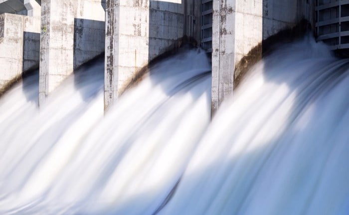 Water outlet Hydro power plant