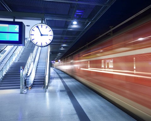 Train speeding by