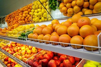 Fruit in de supermarkt