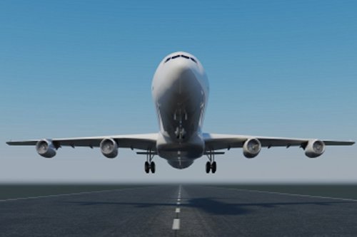 Aircraft approaching a landing strip