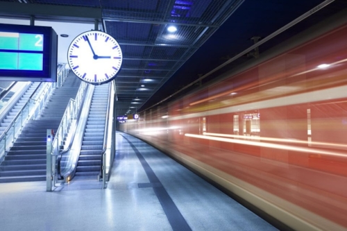 Train speeding by