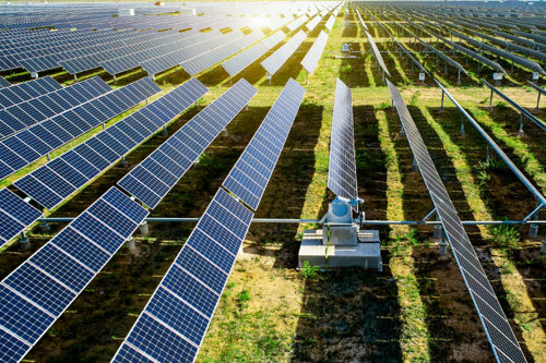 solar panel field