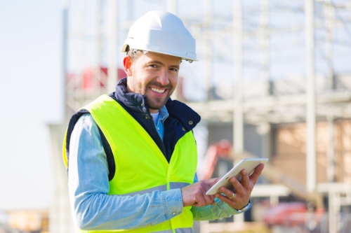 Kiwa auditor wearing saftey gear during a certification audit