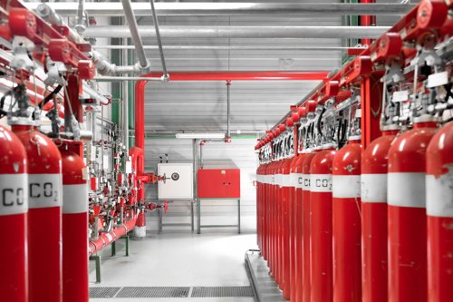 Extinguishing gas system inspection