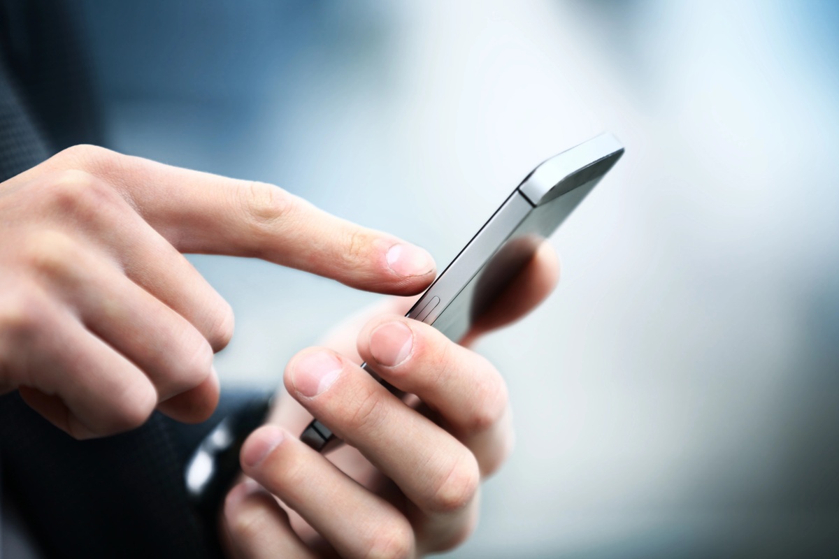 Person using mobile phone