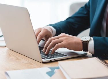 A man working on his laptop